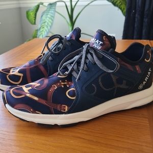 NWOT Ariat Fuze Sneaker blue bridle print women's size 7.5